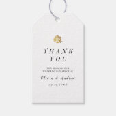 Elegant zwart-wit minimalistisch bedankt cadeaulabel (Voorkant)