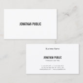 Elegant zwart-wit, minimalistisch modern, eenvoudi visitekaartje (Voorkant / Achterkant)