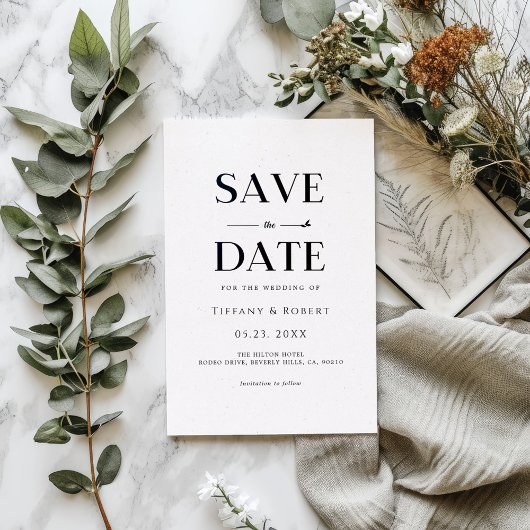 Elegant zwart-wit minimalistisch modern eenvoudig kaart