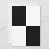 Elegant zwart-wit minimalistisch modern huwelijk kaart (Achterkant)