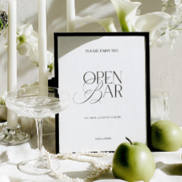 Elegant zwart-wit minimalistisch openbardesign