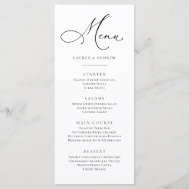 Elegant zwart-wit minimalistisch platte menu