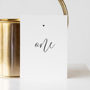 Elegant zwart-wit minimalistisch script bruiloft kaart