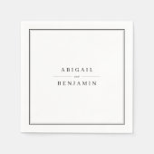 Elegant zwart-wit minimalistisch  servet (Voorkant)
