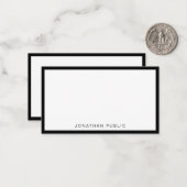 Elegant Zwart Wit Minimalistische Sjabloon Trendy (Voorkant / Achterkant in situ)