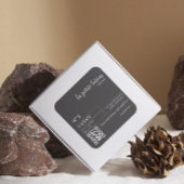 Elegant Zwart & Wit Modern Cosmetisch Flessenetike Vierkante Sticker