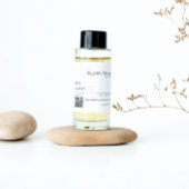 Elegant Zwart & Wit Modern Cosmetisch Flessenetike Vierkante Sticker