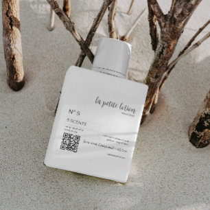 Elegant Zwart & Wit Modern Cosmetisch Flessenetike Vierkante Sticker