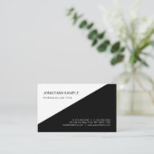 Elegant zwart-wit, modern design, luxe visitekaartje (Staand voorkant)