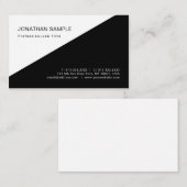 Elegant zwart-wit, modern design, luxe visitekaartje (Voorkant / Achterkant)