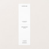 Elegant Zwart-wit Modern Monogram Eenvoudig Visitekaartje (Binnenkant ongevouwen)