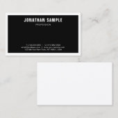 Elegant zwart-wit, modern, stijlvol en professione visitekaartje (Voorkant / Achterkant)