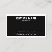 Elegant zwart-wit, modern, stijlvol en professione visitekaartje (Voorkant)