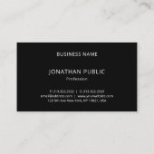 Elegant zwart-wit, moderne, minimale Sjabloon Visitekaartje (Achterkant)