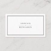 Elegant zwart-wit monogram minimalistische bruilof plaatskaartje (Achterkant)