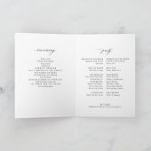Elegant zwart-wit monogram trouw programma (Binnen)