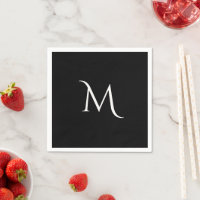 Elegant zwart-wit monogram trouw