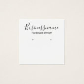 Elegant zwart-wit oorscherm vierkante visitekaartjes (Voorkant)