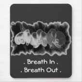 Elegant zwart wit orchidee waterverf schilderij muismat (Voorkant)