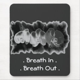 Elegant zwart wit orchidee waterverf schilderij muismat