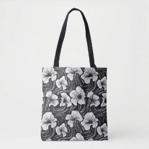 Elegant zwart-wit organisch gevormd Tas