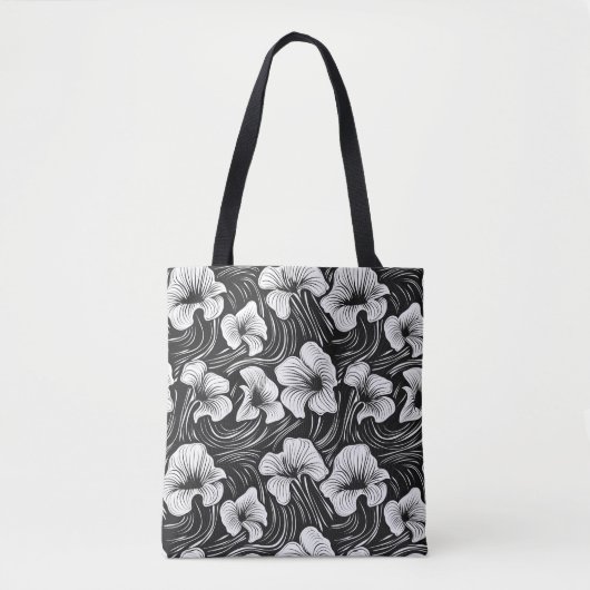 Elegant zwart-wit organisch gevormd Tas (Voorkant)