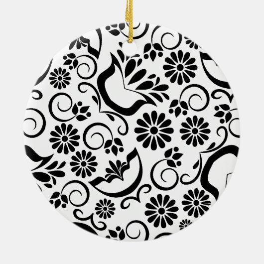 Elegant zwart-wit Ornament (Achterkant)