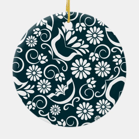 Elegant zwart-wit Ornament (Achterkant)