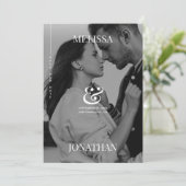 Elegant zwart-wit overlay Foto opslaan Datum Kaart (Staand voorkant)