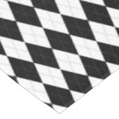Elegant Zwart-wit Patroon Argyle Tafelkleed (Gekanteld)