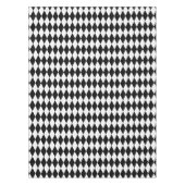 Elegant Zwart-wit Patroon Argyle Tafelkleed (Voorkant)
