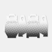 Elegant Zwart-wit Patroon Custom Name Bedankdoosjes (Uitgevouwen)