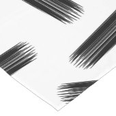 Elegant zwart-wit penseelpatroon korte tafelloper (Hoek)