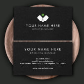 Elegant zwart-wit Pickleball Visitekaartje