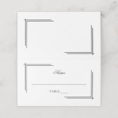 Elegant zwart-wit plaatskaartje (Buitenkant ongevouwen)