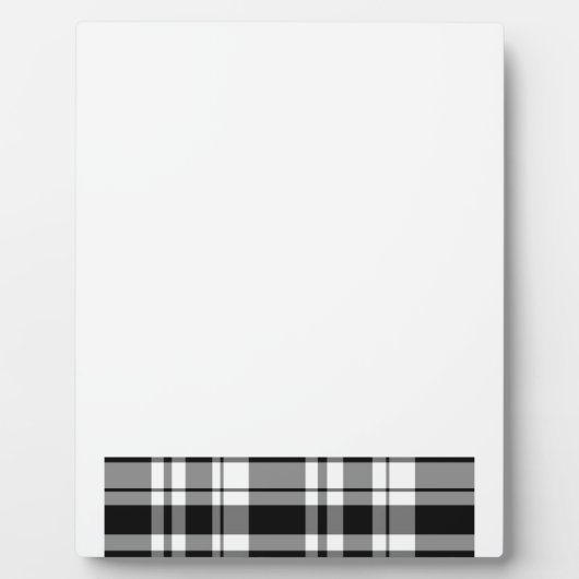 Elegant zwart wit plaid patroon fotoplaat (Voorkant)