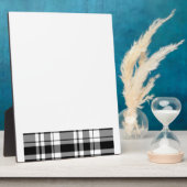 Elegant zwart wit plaid patroon fotoplaat (Zijkant)