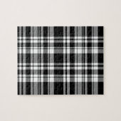 Elegant zwart wit plaid patroon legpuzzel (Horizontaal)