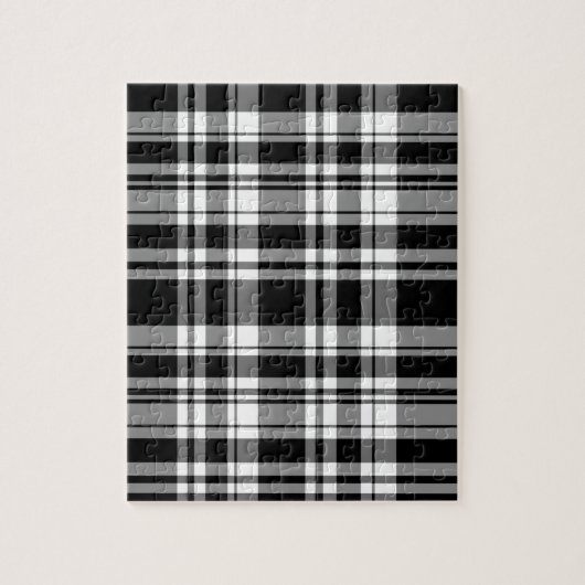 Elegant zwart wit plaid patroon legpuzzel (Verticaal)