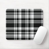 Elegant zwart wit plaid patroon muismat (Met muis)