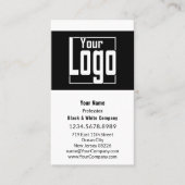 Elegant zwart-wit portret formaat en loyaliteit afsprakenkaartje (Voorkant)