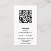 Elegant zwart-wit portret visitekaartje (Voorkant)
