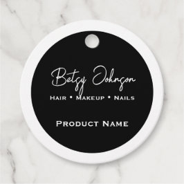 Elegant zwart-wit product Label