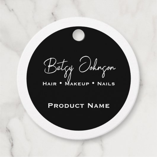 Elegant zwart-wit product Label (Voorkant)