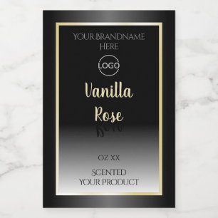 Elegant zwart-wit productlabel room kader logo voedselcontainer etiket