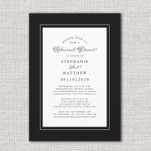 Elegant zwart-wit proefmaal diner voor de bruiloft