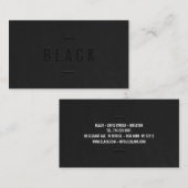 Elegant zwart-wit professioneel modern eenvoudig visitekaartje (Voorkant / Achterkant)