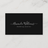 Elegant Zwart-Wit QR Code Visitekaartje (Voorkant)