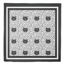 Elegant Zwart Wit Rand Kat patroon Personaliseren