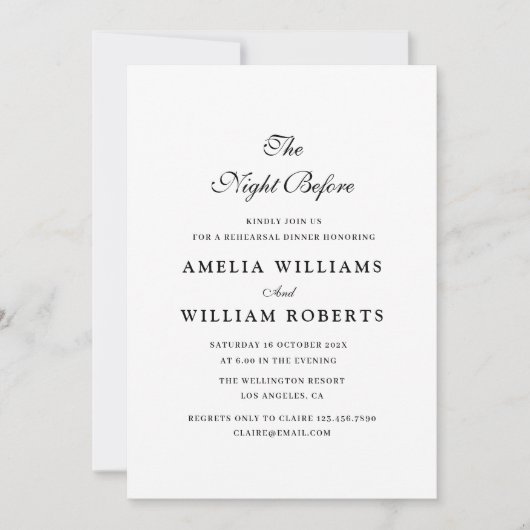 elegant zwart-wit repetitief diner kaart (Voorkant)